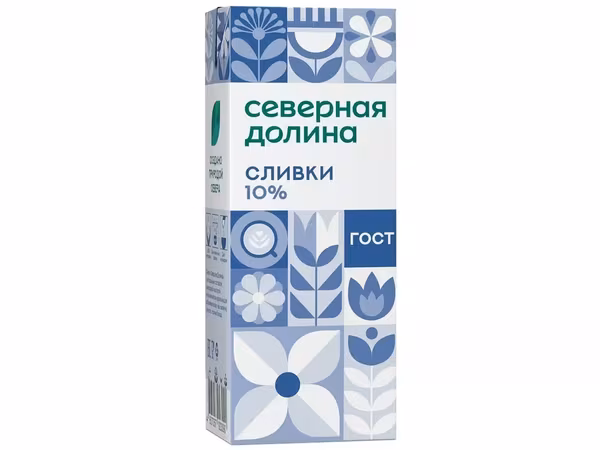 *сливки северная долина 10% 1л 1