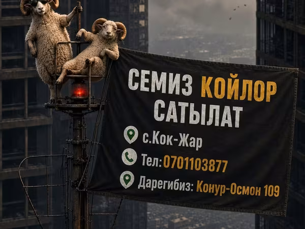 公羊, Rhon sheep — 吉尔吉斯斯坦
