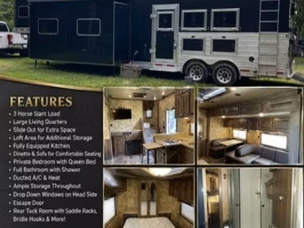 2017 Trails West Sierra Prestige 831 Gooseneck Horse Trailer