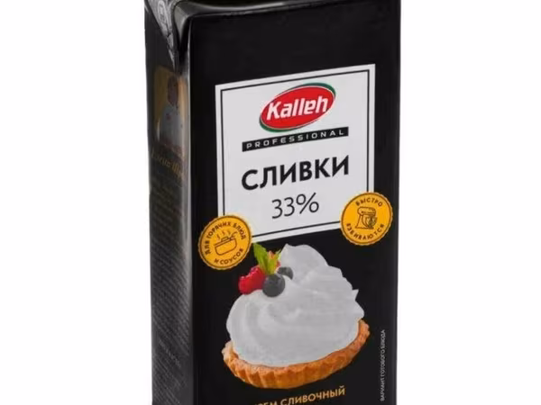 Сливки Kalleh Professional, 33% жирности, 1000 мл. - Формат: UHT