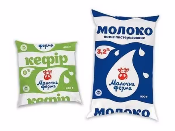 Пленка Линпак с печатью для молока