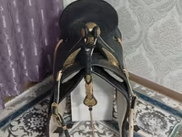 Национальное конское седло с полным набором упряжи. Описание: - — photo 3